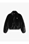 Tjw Faux Fur Women's Black Coat Dw0Dw21669Bds - 6