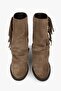Women's Inferno Mink Genuine Suede Leather Tasseled Boots - 3