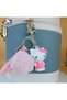 Hello kitty kuromi plush pom pom silicone keychain bag charm y2k anime gift - 4