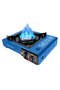 Blue Portable Butane Camping Stove with Piezo Ignition & Carry Case - 3