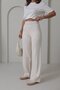 Ecru Premium Yarn Knit Pants - 2