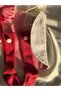 Red Striped Mother-Baby Set Mother Buckle Baby Feeding Bib and Baby Socks - 4