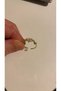Minimal Daisy Detail Ring with Rice Pearls and Zircon Stone Design, Gold Steel Adjustable