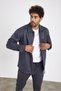 New Season Men's Single Pocket Scuba Gray Suede Shirt Mz19811 - 6