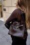 Shopper Bag Shoulder Bag with Belt Accessory Bitter Brown - 2