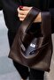 Shopper Bag Shoulder Bag with Belt Accessory Bitter Brown - 3