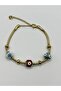 Steel Gold Enamel Mix Bracelet - 5