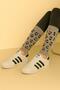 3 Basic Patterned Leggings with Cotton Content - 7