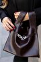 Shopper Bag Shoulder Bag with Belt Accessory Bitter Brown - 8