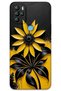 General Mobile Gm 21 Pro Case Hd Pattern Printed Back Cover - Black Yellow Flower