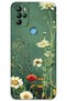 General Mobile Gm 21 Pro Case Hd Pattern Printed Back Cover - Green Daisy