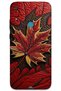Huawei Y6S Case Hd Pattern Printed Back Cover - Red Leaf