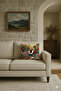 Digital Printed Punch Embroidery Look Nature Themed Decorative Throw Pillow Cover - 2