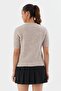 Short Sleeve Sweater Blouse Beige - 5