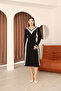 V-Neck Color Block Knitwear Dress