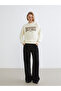 Yazı Printed Oversized Women's Sweatshirt - 2