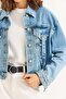 Women's Pockets Detailed Crop Denim Jacket - 4