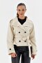 Beli Belted Crop Trench Coat Ecru
