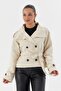 Beli Belted Crop Trench Coat Ecru - 3