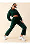 Casi̇ Women's Hooded V-Neck Pipe Leg Sweatpants Set