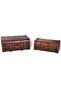 Wooden Treasure Chest 2 pcs Vintage Brown - 4