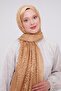 Gold Large Floral Patterned Deluxe Devore Shawl