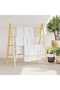 Double Towel Ladder with 4 Rungs 90x50x100 cm Bamboo