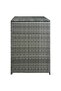 Double Wheelie Bin Shed Poly Rattan Anthracite 148x77x111 cm - 6