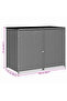 Double Wheelie Bin Shed Poly Rattan Anthracite 148x77x111 cm - 3