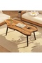Modern coffee table, thickened rounded corner artistic rectangular coffee table