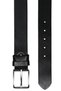 Genuine Leather 4 cm Classic Plain Men's Belt 3 Pieces - Brown, Black, Tan (Denim/Leinen) - 6