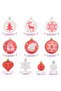 Christmas Bauble Set 40 pcs Red and White Plastic - 3