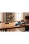 Classic Light and Sound Metal Car - Retro Beetle with Blue Suitcase - 15 cm - 2