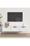 Wall Cabinet White 102x30x20 cm Engineered Wood