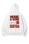 Women's Oversized Sweatshirt Hoodie Back Printed – Hooded , Kangaroo Pocket - 3