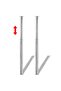 2 Telescopic Table Legs Chrome 710 mm-1100 mm