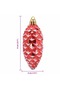 Christmas Pine Cone Ball 40 pcs Red Plastic - 3