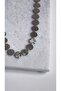 Special series serrated patterned circle plate row necklace (43 cm) - 2