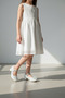 Girl's Wedding Shoes Shiny Stone Buckle Mini Heel Model Silvery Evening Dress Ballerinas - 2