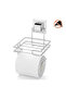 Tekno Tel Ef-275 Chrome Refillable Toilet Paper Holder |   Adhesive/Screw Hole-Free Metal Wc Holder - 3