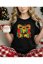 Merry Christmas Printed Mother-Daughter Matching T-Shirt with Bow (Add 2 Items to Make a Matching Set) - 2