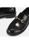 Large Size Women's Genuine Leather Loafer 41-42-43-44 Black Patent Leather - 8
