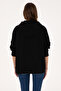 Women's Black Hooded Sweatshirt 50314938-Vr046 - 5