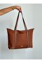 Women's Striped Shopperr Model Hand and Shoulder Bag - 4