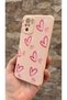 Xiaomi Redmi Note 10-10S Compatible Pink Heart Patterned Silicone Shock-Absorbing Classic Rubber Case - 3
