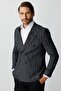 Men's Black Slim Fit / Narrow Fit Wide Swallowtail Jacket - 4