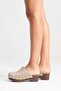 Sarine women's genuine leather clog sandals - mink suede - 3
