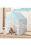 Kids Play Tent,Princess Castle,with Window Lace Curtains,Indoor for Children Play House Gift,Blue - 2
