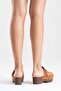 Sylive women's genuine leather clog slippers - tan suede - 4