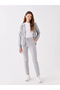 Lcwaikiki Basic Gray Women's Elastic Waist Straight Sweatpants